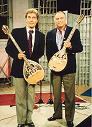 8/12/1998 -- Aggis Giannopoulos & Evangelos Metaxas on the set of "Syn-Plyn" Greek TV show